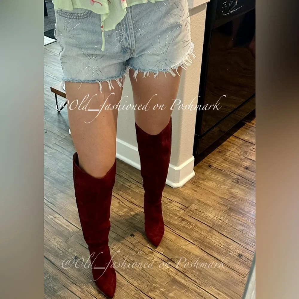 VINCE CAMUTO Suede OTK Boots